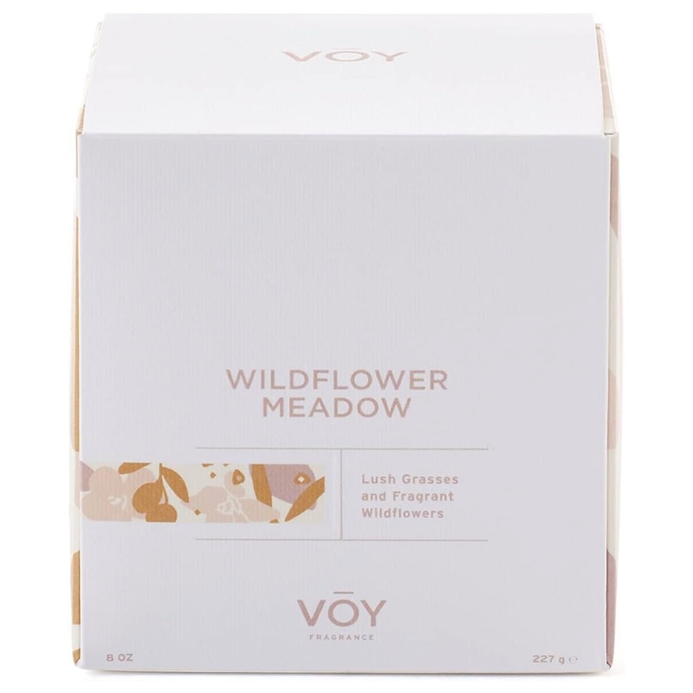 Voy Vegan Soy Wax 8 Ounce Candle in Wildflower Meadow; 55 Hour Burn Time; NIB - Picture 4 of 7